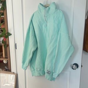 Mint Green Quarter-Zip Sweatshirt from Sloppy Joe UK